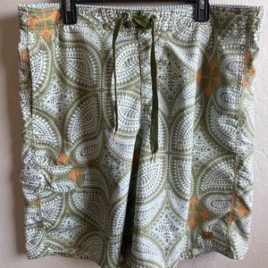 Pre-Owned Mens Quicksilver Large Swim Trunks Green/Gold